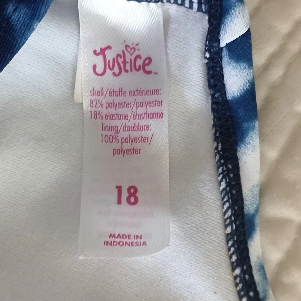 Justice blue tie